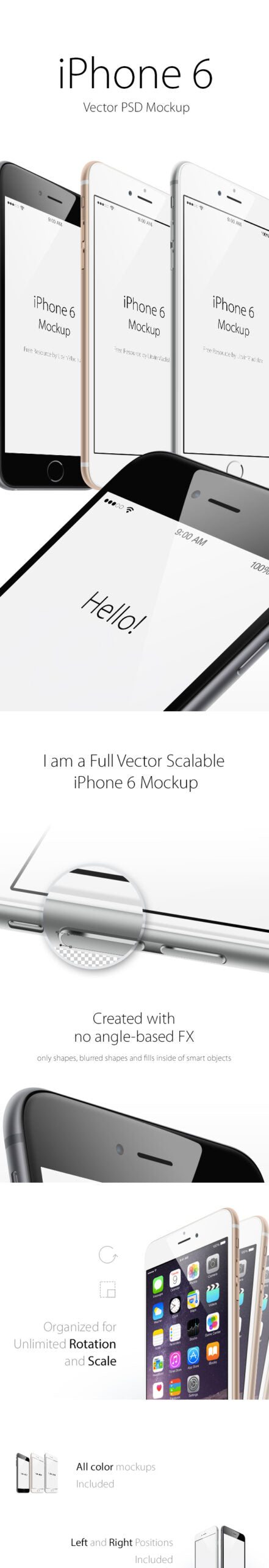 Free Iphone 6 Plus Angle View Mockup