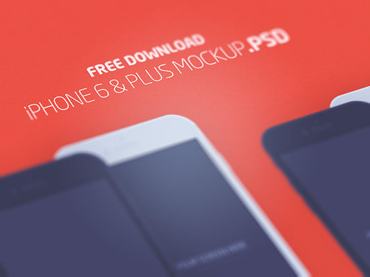 Free Iphone 6 & Plus Flat Mockups