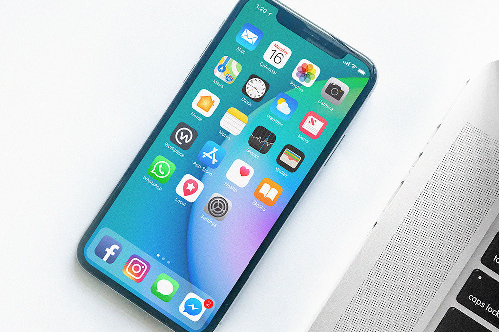 Free White and Clean iPhone X Closeup Mockup