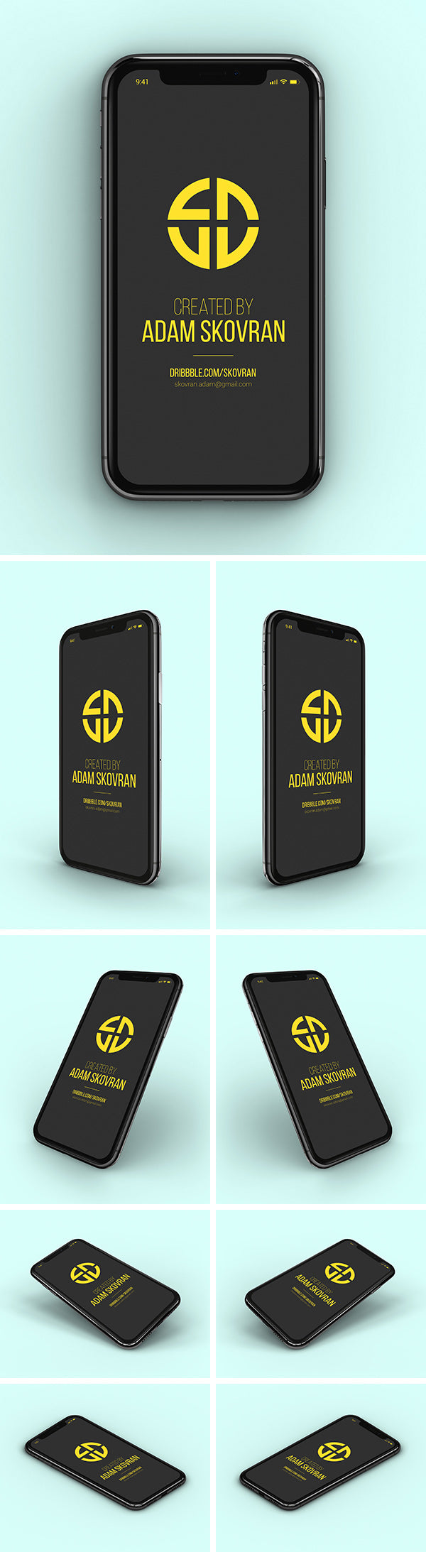 Free Iphone X Mockups – 9 Angles