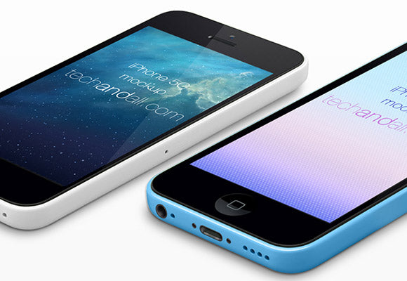 Free Iphone5C Perspective Mockup #2