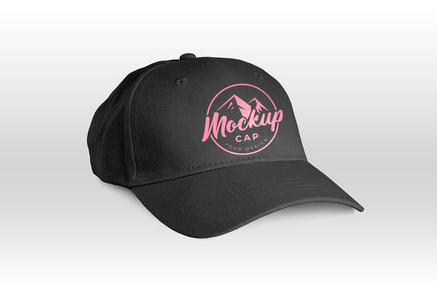 Free Isolated Black Cap Mockup Psd