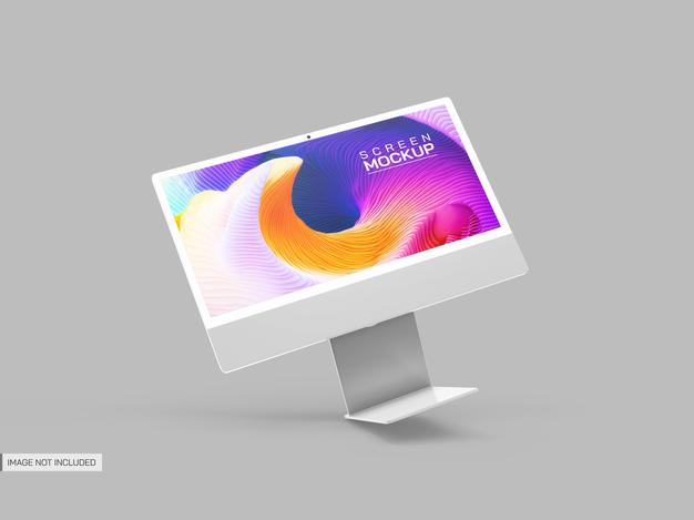 Free Isolated Desktop Screen Mockup Psd