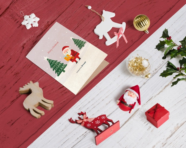 Free Isometric Christmas Mockup Psd