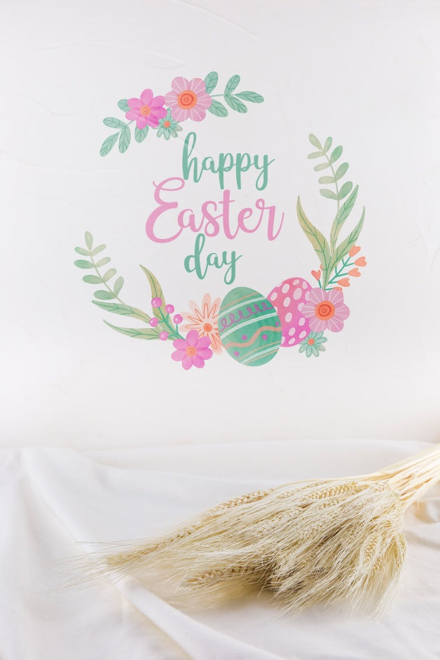 Free Isometric Easter Mockup Composition Psd