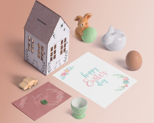 Free Isometric Editable Scene Creator Easter Mockup Psd