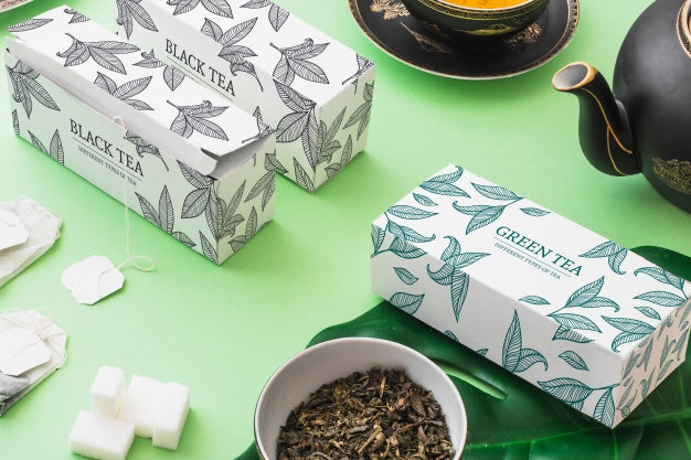 Free Isometric Tea Mockup Psd