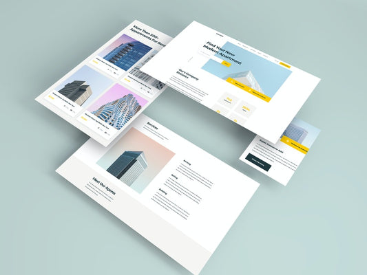 Free Isometric Web Pages Mockup