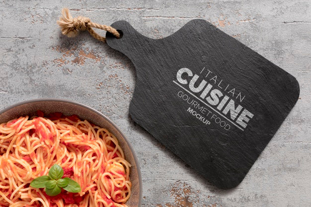 Free Italian Food Menu Concept Mock-Up Psd