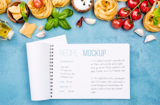 Free Italian Food Recipe Mock-Up Psd