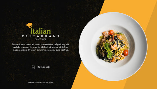 Free Italian Restaurant Menu Mockup Psd