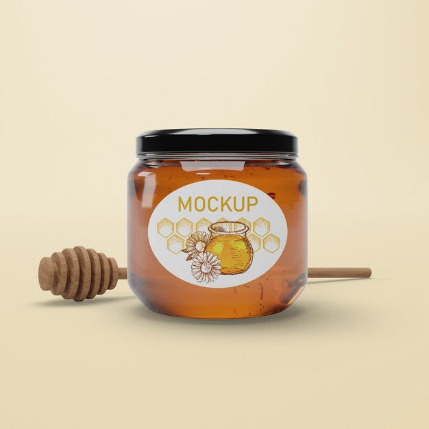 Free Jar With Natural Honey Psd