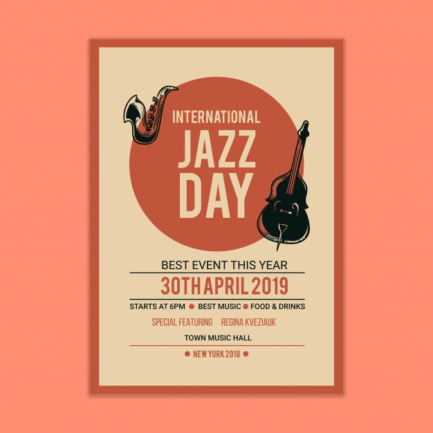 Free Jazz Music Poster Mockup Psd