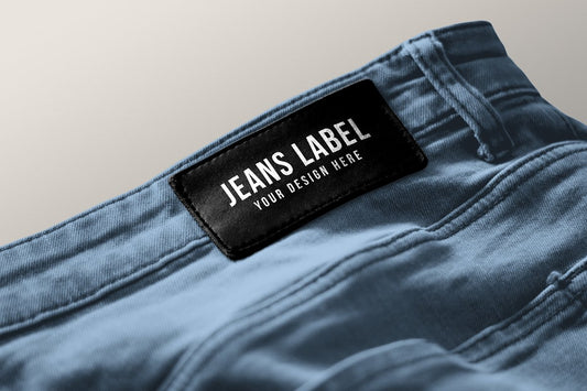 Free Jeans Label Branding Mockup