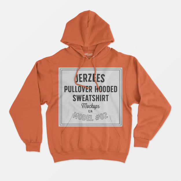 Free Jerzees Pullover Hooded Sweatshirt Mockup Psd