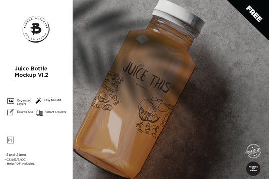 Free Juice Bottle Mockup Vol.2