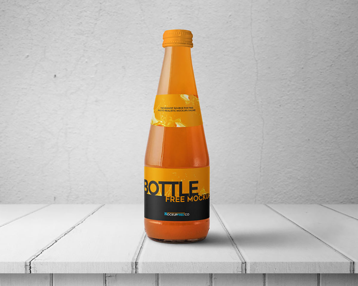 Free Juice Glass Bottle Psd Mockups