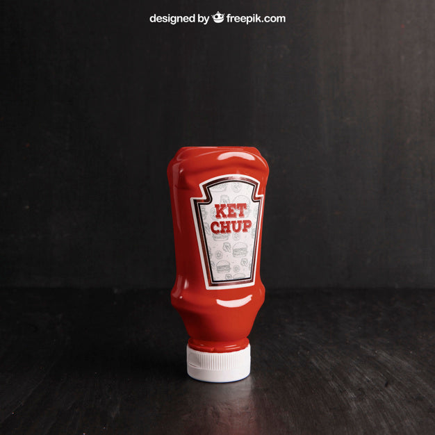 Free Ketchup Mockup Psd