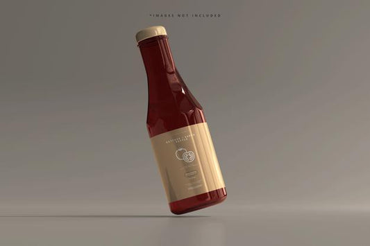 Free Ketchup Or Sauce Bottle Mockup Psd