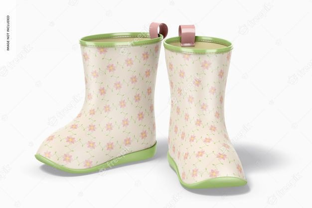 Free Kids Rain Boots Mockup Psd