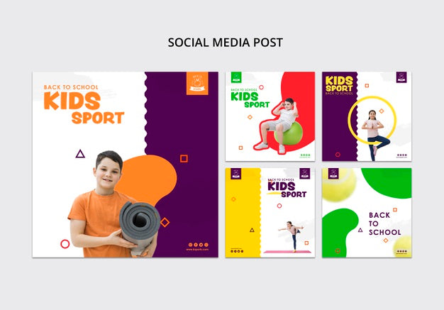 Free Kids Sport Social Media Template Psd