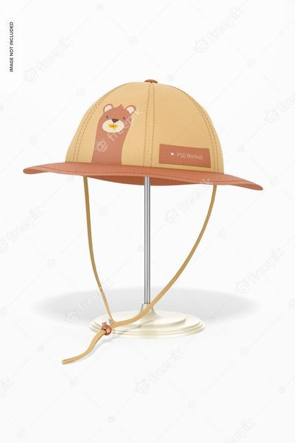 Free Kids Sun Hat Mockup, Front View Psd