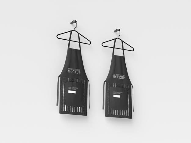 Free Kitchen Aprons Hanging Mockup Psd