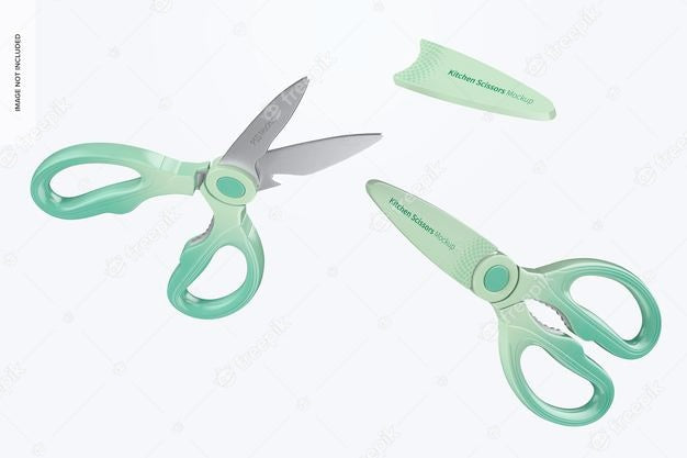 Free Kitchen Scissors Mockup, Floating Psd