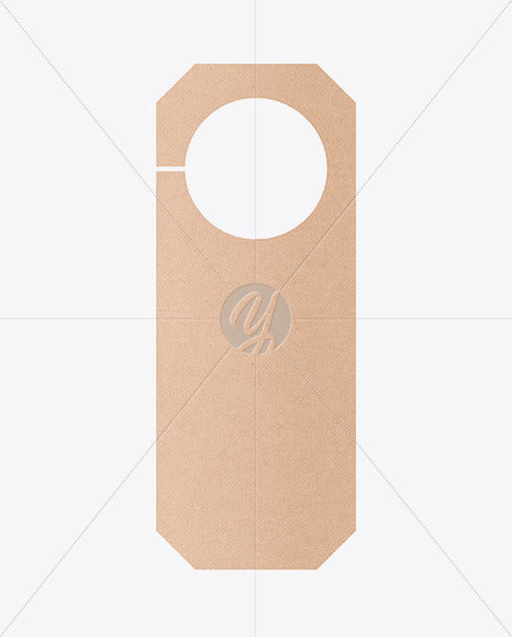 Free Kraft Door Hanger Mockup