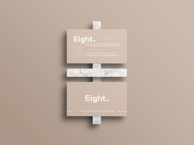 Free Kraft Paper Business Card Mockup Psd