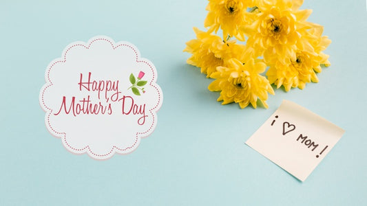 Free Label Mockup With Mothers Day Concept Psd