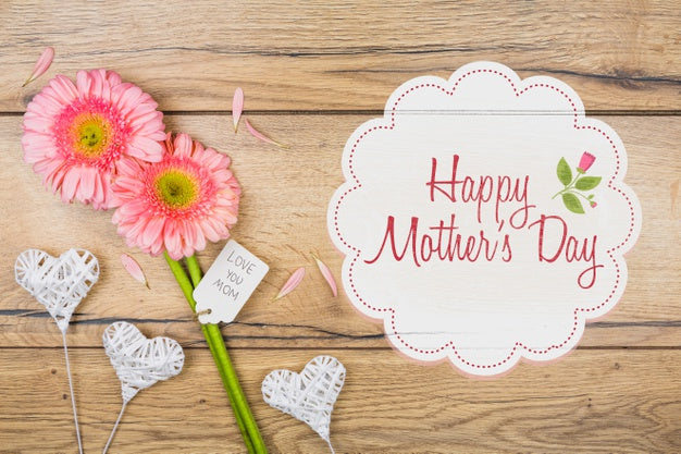 Free Label Mockup With Mothers Day Concept Psd