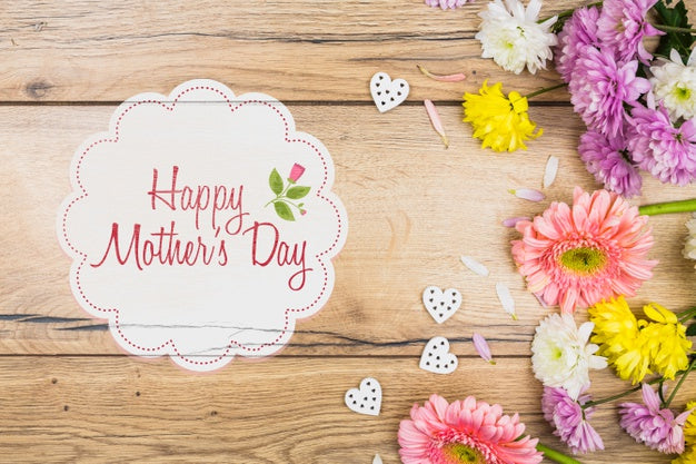 Free Label Mockup With Mothers Day Concept Psd