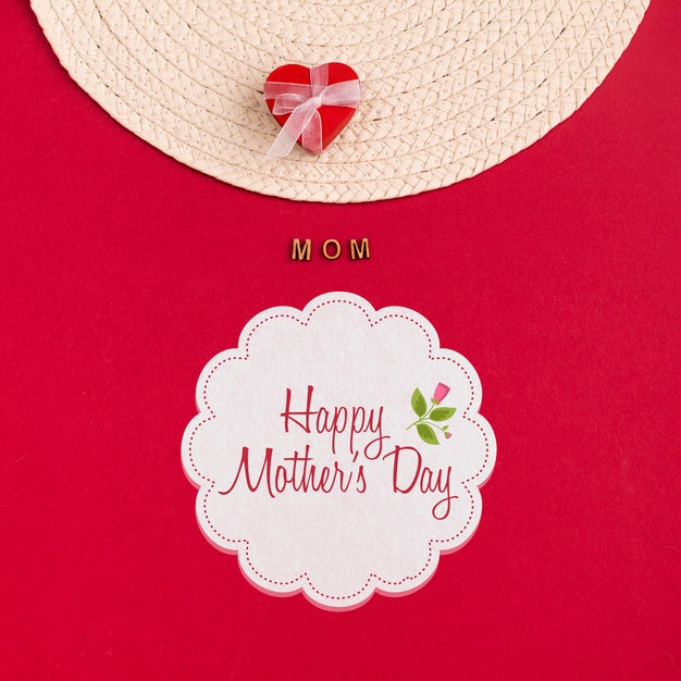 Free Label Mockup With Mothers Day Concept Psd