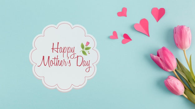 Free Label Mockup With Mothers Day Concept Psd