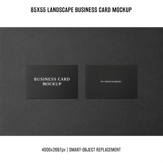 Free Landscape Business Card Mockup Psd