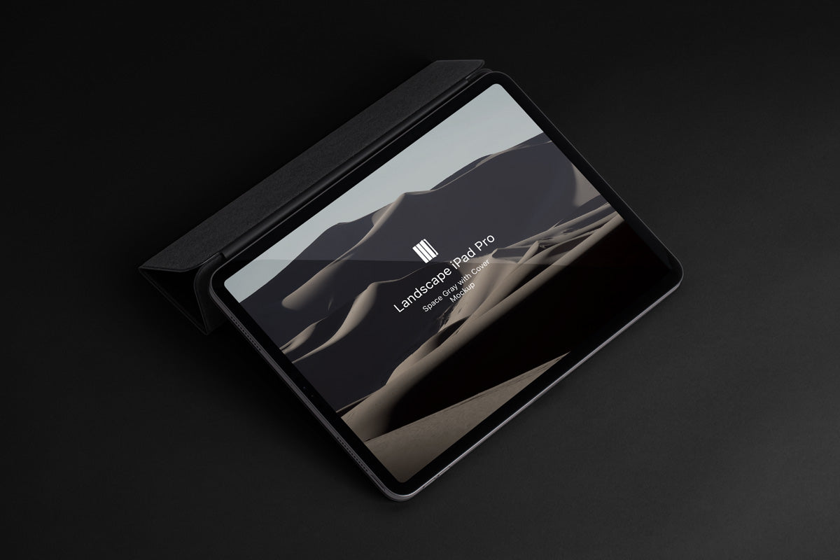 Free Landscape Cover Psd Ipad Pro Mockup