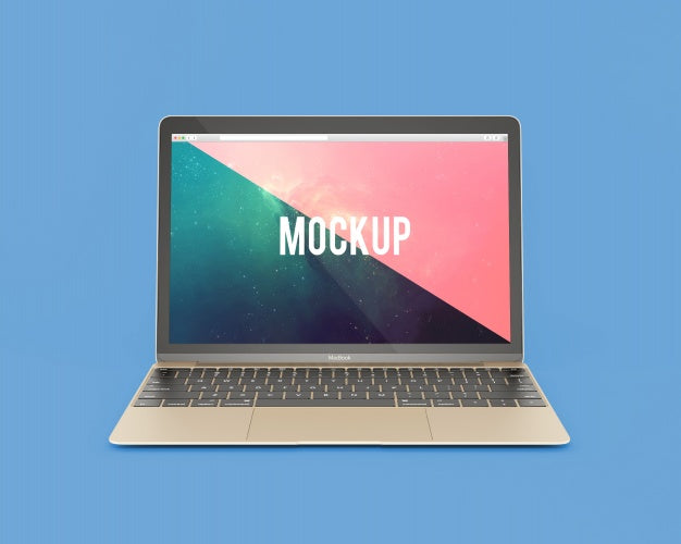 Free Laptop Frontal View Mock Up Psd