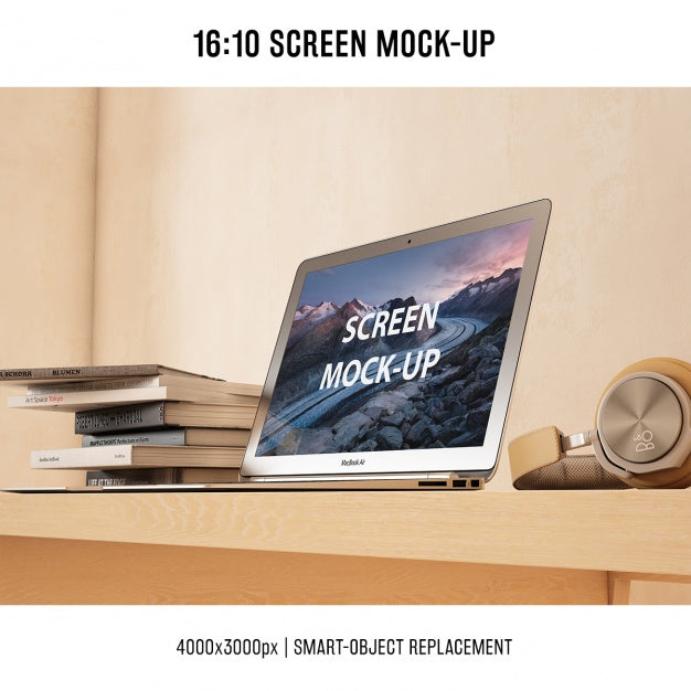 Free Laptop Mock Up Design Psd