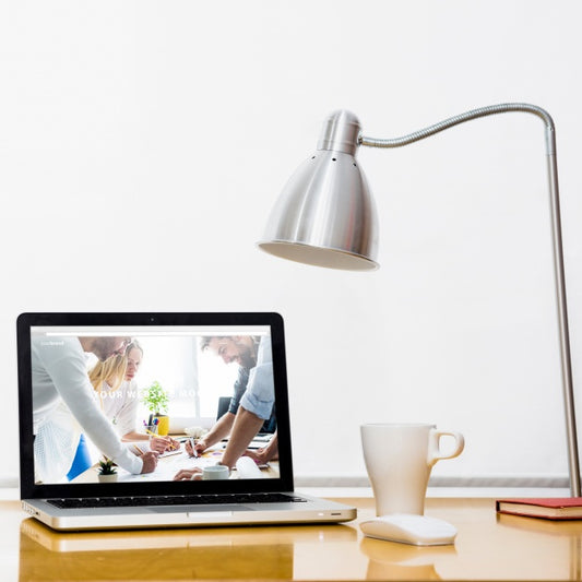 Free Laptop Mockup On Desk Psd