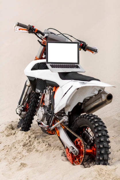 Free Laptop On A Motorcycle Psd