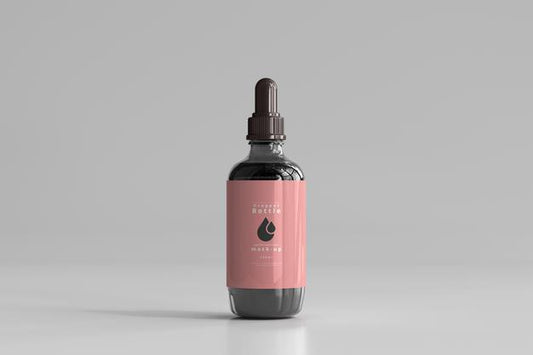 Free Large Dropper Bottle Mockup Psd