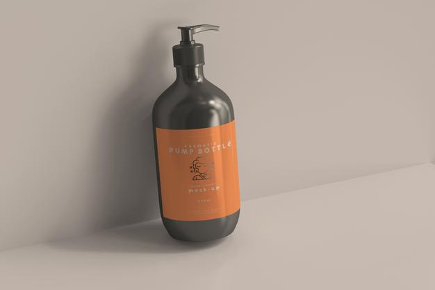 Free Large Pump Bottle Mockup Psd