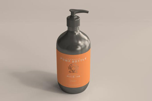 Free Large Pump Bottle Mockup Psd