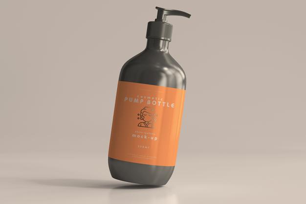 Free Large Pump Bottle Mockup Psd