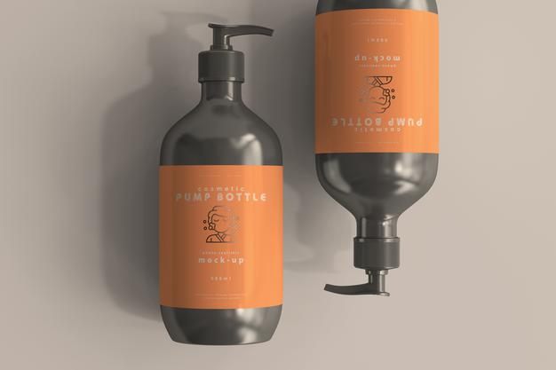 Free Large Pump Bottle Mockup Psd