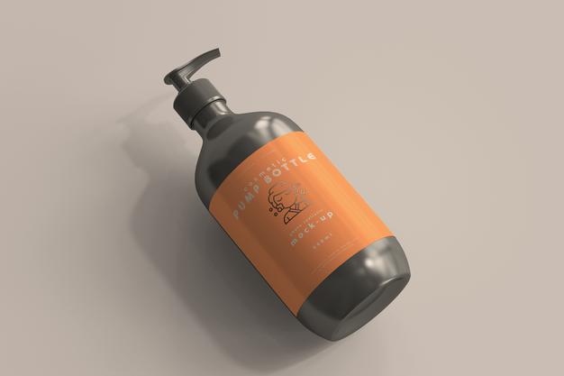 Free Large Pump Bottle Mockup Psd