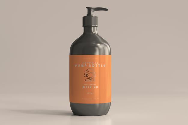 Free Large Pump Bottle Mockup Psd