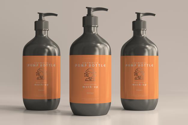 Free Large Pump Bottle Mockup Psd