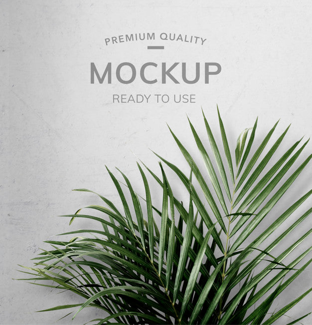 Free Leaf Mockup Background Psd